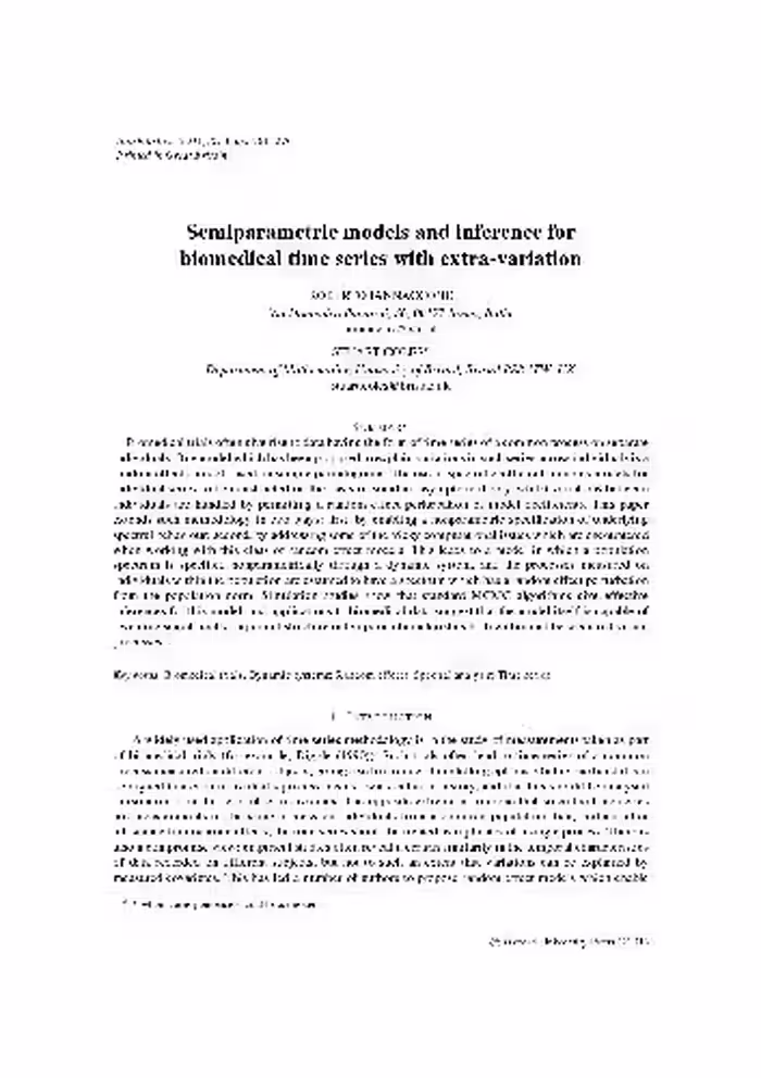 خرید و دانلود نسخه کامل کتاب [Article] Semiparametric models and inference for biomedical time series with extra-variation