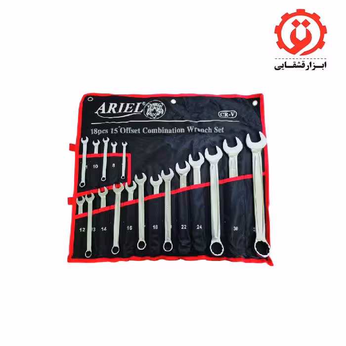 مجموعه 18 عددی آچار یکسر رینگی آریل مدل ARAY1801