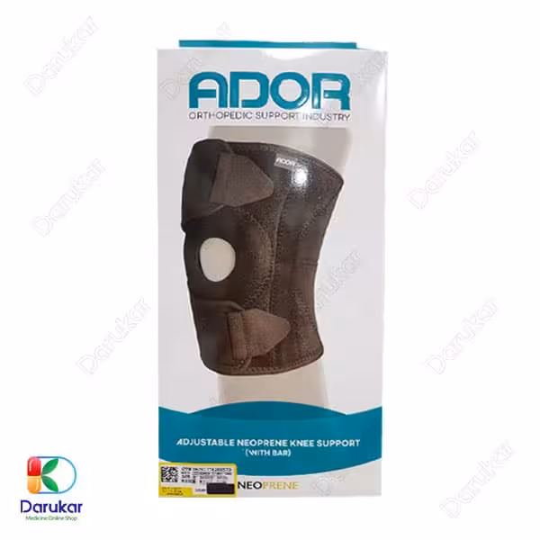 زانوبند قابل تنظیم کشکک باز فنردار نئوپرنی آدور