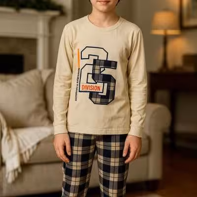 بلوز شلوار پسرانه طرح 25شلوارچهارخانه