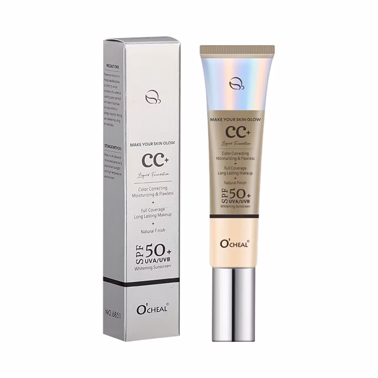 کرم ضد آفتاب رنگی اوچیل SPF 50 مدل  CC وزن 30 گرم شماره 02 بژ طبیعی