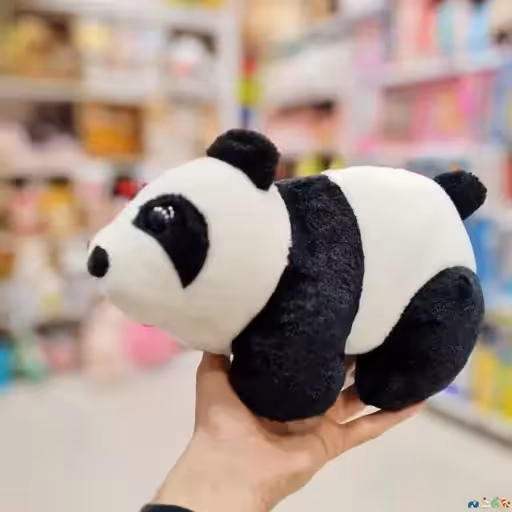 عروسک پولیشی پاندا چشم پلاستیکی طول 26سانت
