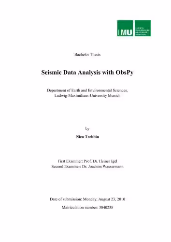 خرید و دانلود نسخه کامل کتاب Seismic Data Analysis with ObsPy