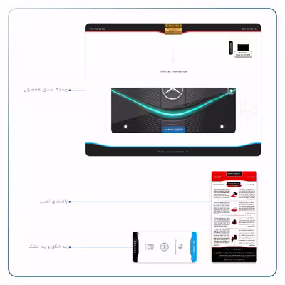 برچسب پوششی ماهوت مدل Mercedes-Benz مناسب برای تبلت سامسونگ Galaxy Tab S2 9.7 2016 T819N