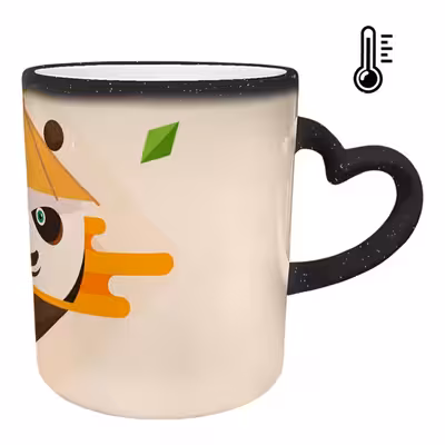 ماگ حرارتی مدل دسته قلبی اکلیلی طرح پاندا کنگ فو کار کد 98