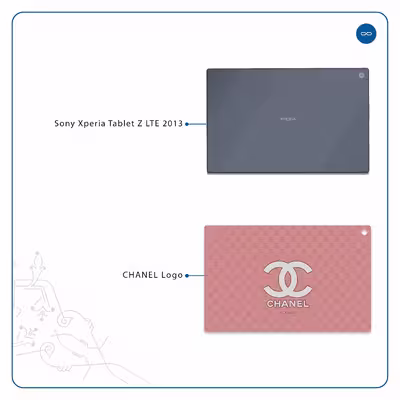 برچسب پوششی ماهوت مدل CHANEL-Logo مناسب برای تبلت سونی Xperia Tablet Z LTE 2013