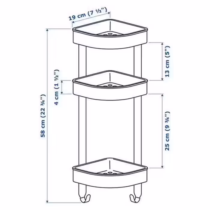 قفسه حمام ایکیا مدل BROGRUNDکد8979
