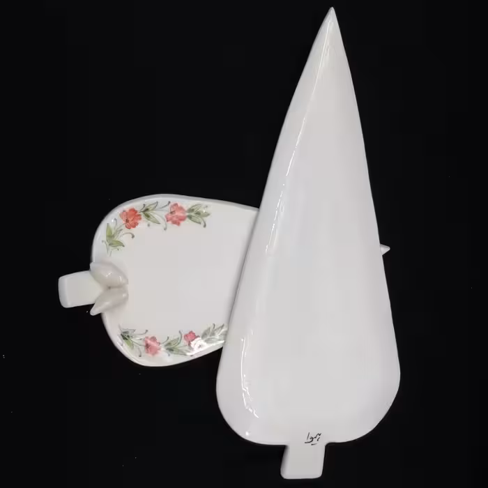 شیرینی خوری سرامیکی هیوا طرح سرو شیراز کد 10918957 مجموعه 2عددی