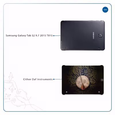 برچسب پوششی ماهوت مدل Setar-Daf-Instruments مناسب برای تبلت سامسونگ Galaxy Tab S2 9.7 2015 T815