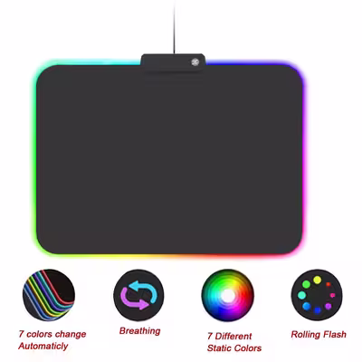 ماوس پد مخصوص بازی مدل RGB 25x35
