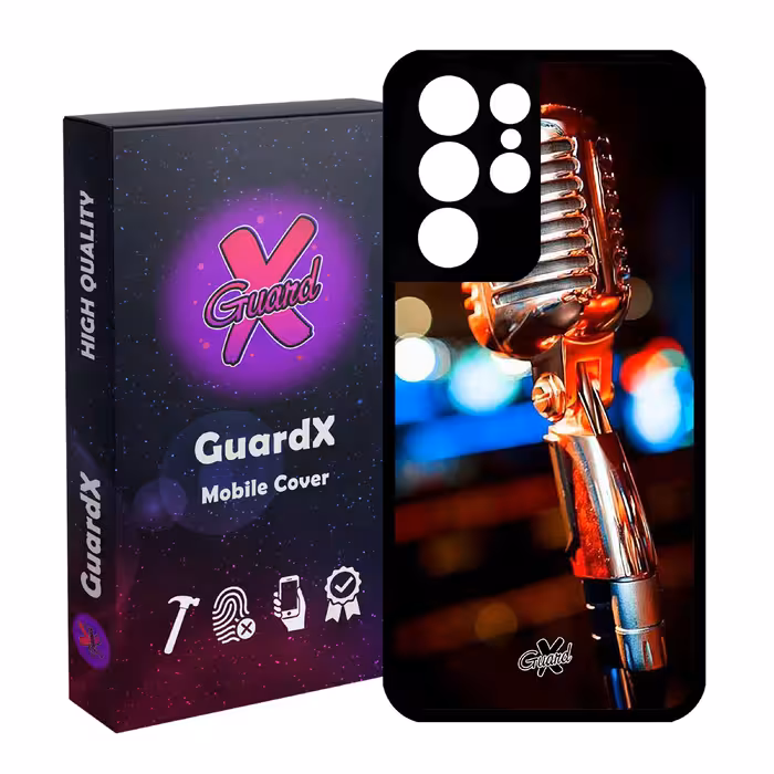 کاور گارد ایکس طرح میکروفون مدل Glass10259 مناسب برای گوشی موبایل سامسونگ Galaxy S21 Ultra