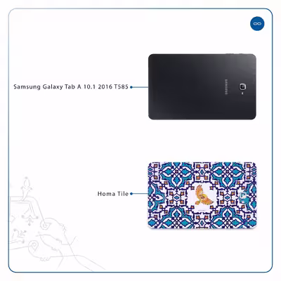 برچسب پوششی ماهوت مدل Homa Tile مناسب برای تبلت سامسونگ Galaxy Tab A 10.1 2016 T585