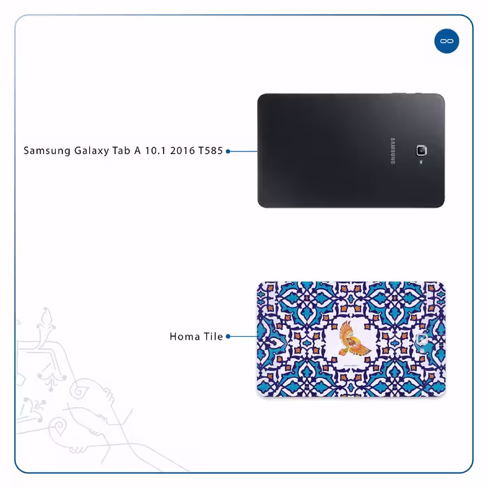 برچسب پوششی ماهوت مدل Homa Tile مناسب برای تبلت سامسونگ Galaxy Tab A 10.1 2016 T585