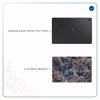 برچسب پوششی ماهوت مدل Earth-White-Marble مناسب برای تبلت سامسونگ Galaxy Tab S5e 10.5 2019 T720