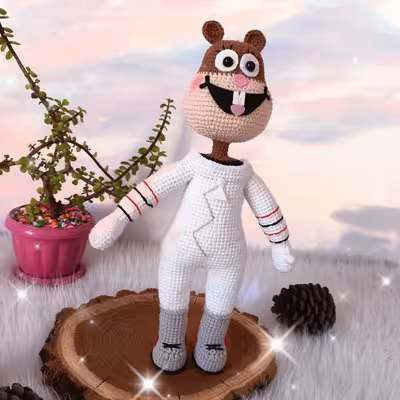 عروسک بافتنی مدل سندی چیکس  کد 60375