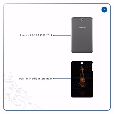 برچسب پوششی ماهوت مدل Persian Fiddle Instrument مناسب برای تبلت لنوو A7-50 A3500 2014
