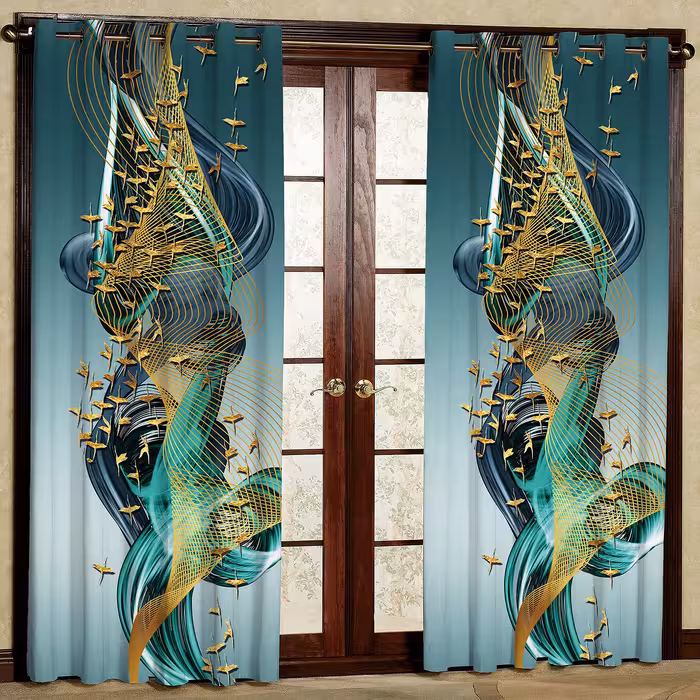 پرده مدل هازان پانچی کد 2507 سایز 140x200 سانتی متر