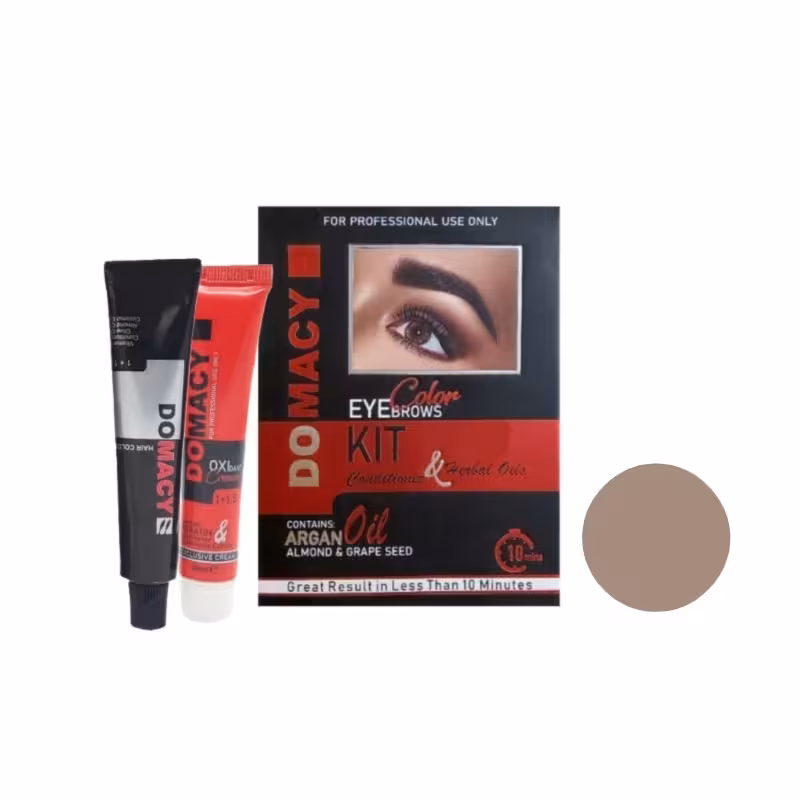 کیت رنگ ابرو دوماسی شماره 10 حجم 15 میلی لیتر رنگ شنی