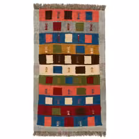 گبه دستباف یک و نیم متری شرکت سهامی فرش ایران طرح محرمات کد 411225