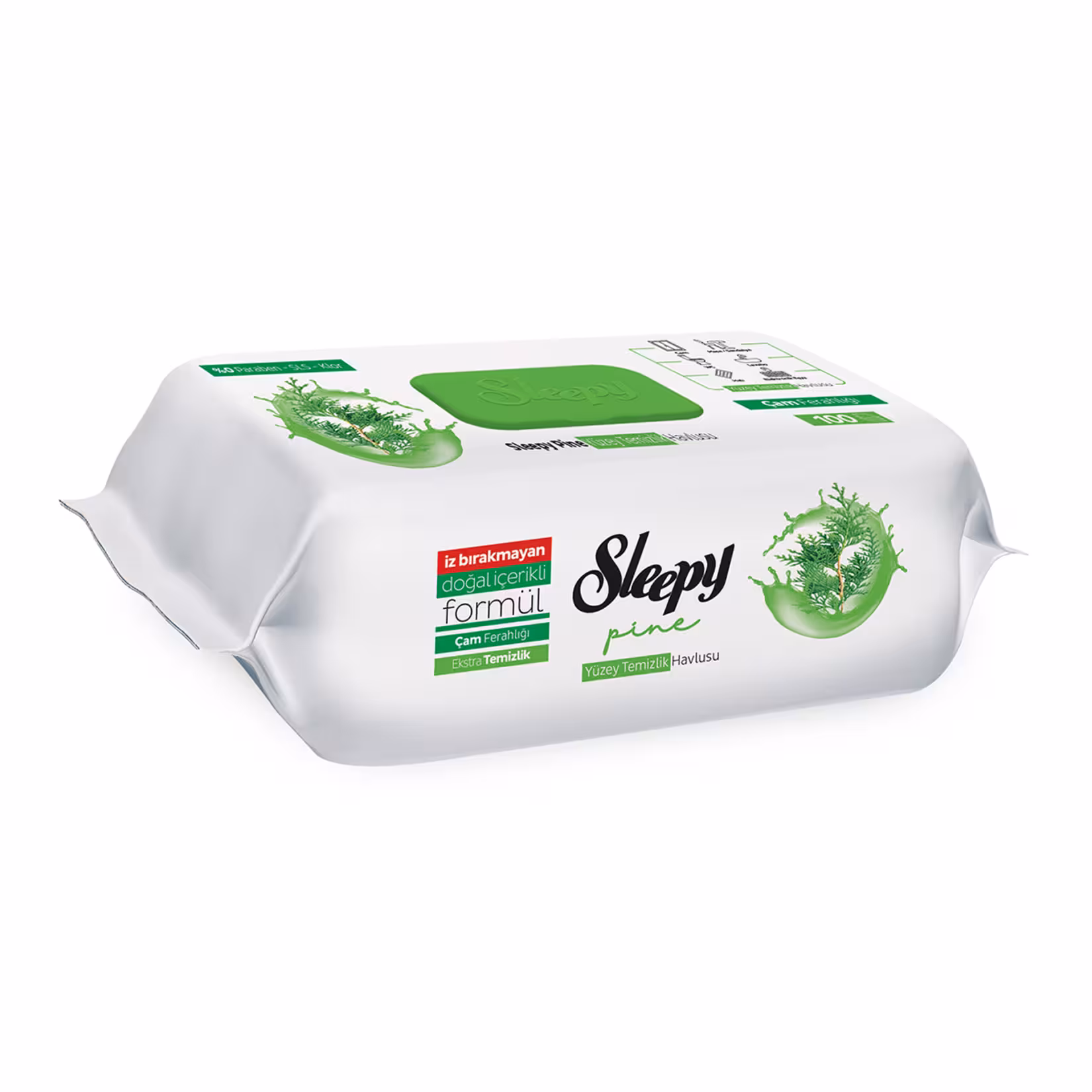 دستمال مرطوب همه کاره اسلیپی رایحه درخت کاج بسته 100 عددی