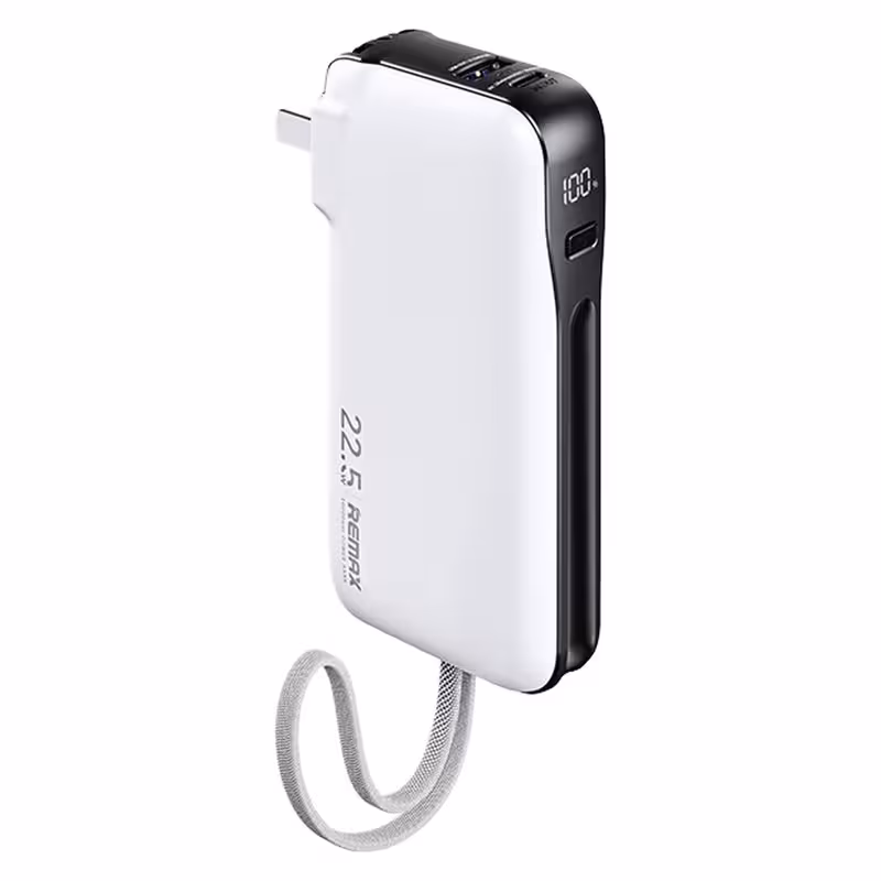 پاوربانک ریمکس مدل RPP-36-20W 22.5W-iPh Cabled ظرفیت 10000 میلی آمپرساعت | کالا مکس