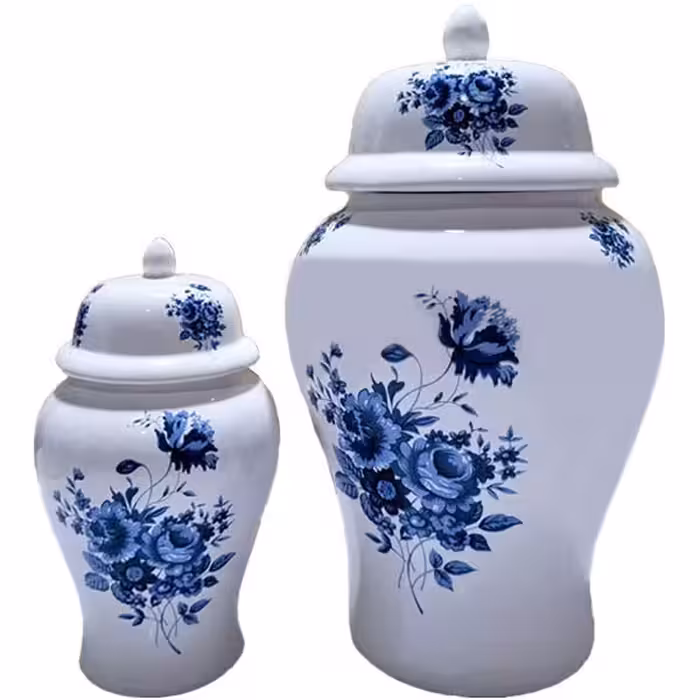 بانکه مدل جینجرجار طرح گل کد 555 مجموعه دو عددی