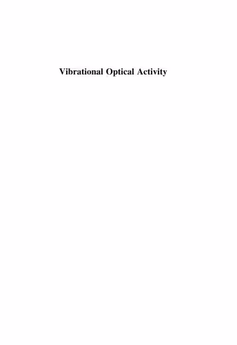 خرید و دانلود نسخه کامل کتاب Vibrational Optical Activity: Principles and Applications