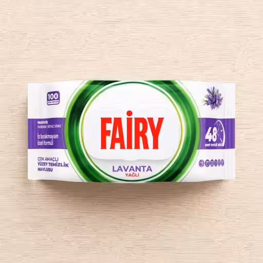 دستمال مرطوب سطوح فیری 100 عددی رایحه لوندرFairy