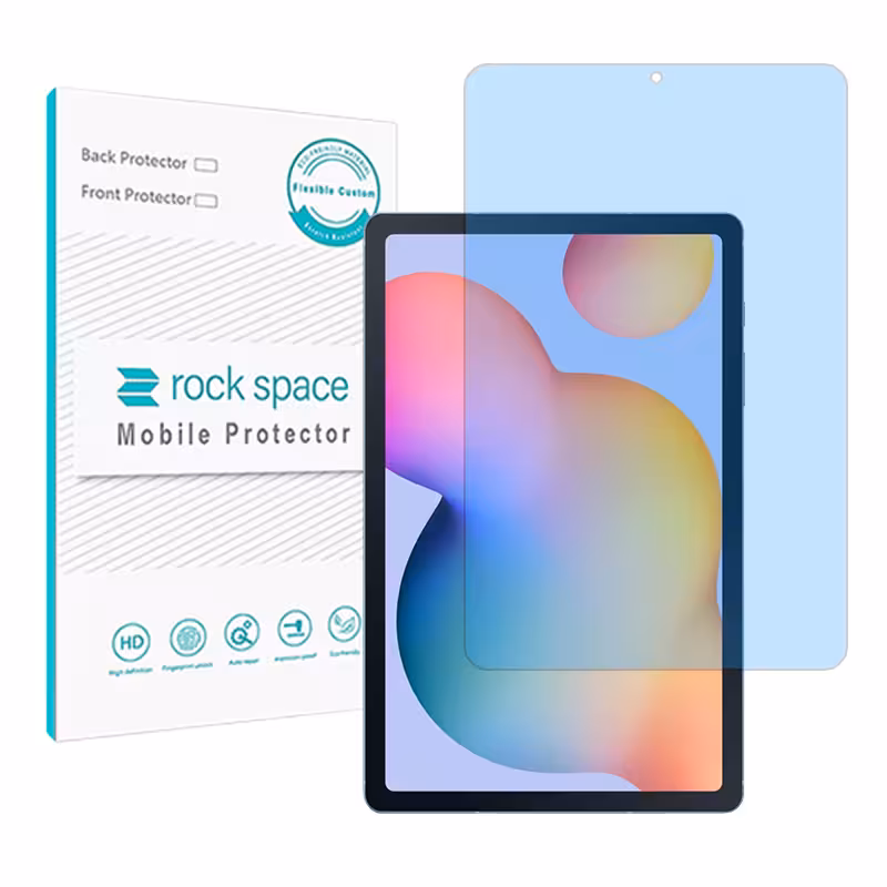 گلس تبلت سامسونگ Galaxy Tab S6 Lite مدل نانو هیدروژل آنتی بلو برند راک اسپیس کد L