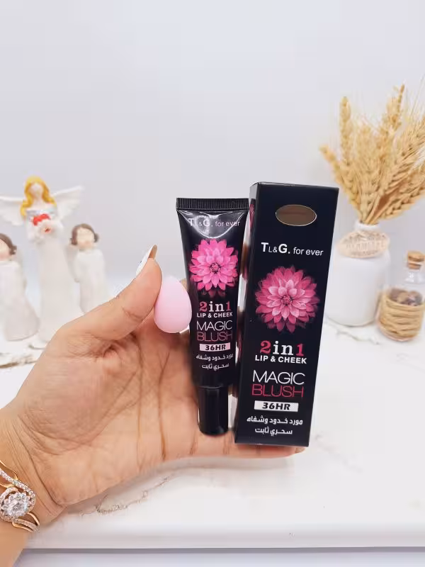 رژ گونه و رژ لب جادویی 36 ساعته ترند همراه پد برند TL&G. for ever کد 063