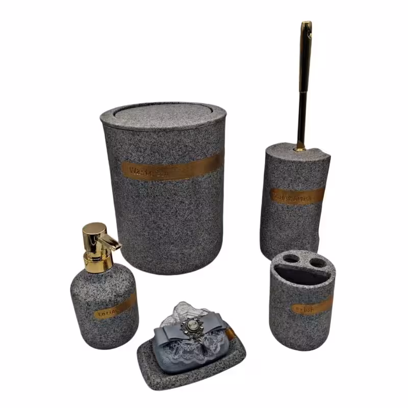 ست سرویس بهداشتی 5 پارچه لاکچری خارجی کد 5033