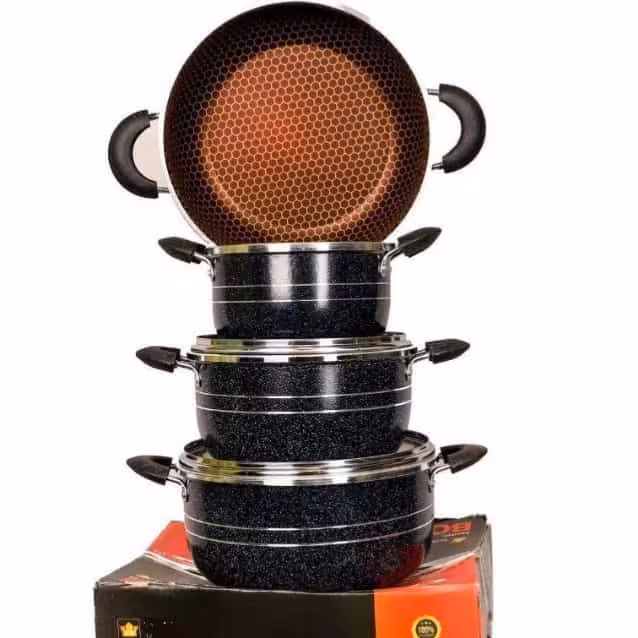 سرویس قابلمه 7پارچه بوش   قابلمه ست 7پارچه داخل رنبوری