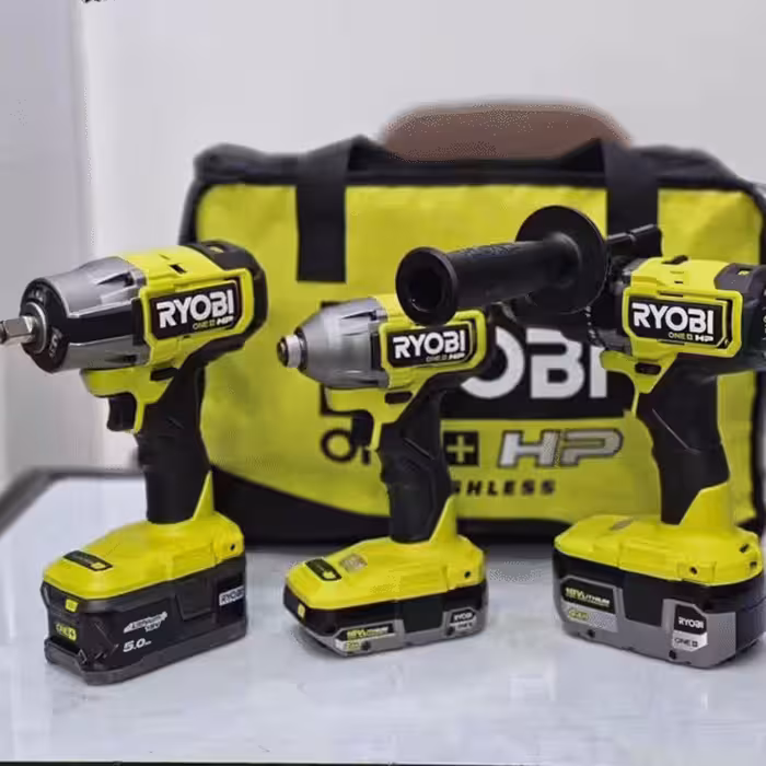 ست 3 عددی ابزار شارژی ریوبی مدل 18V (دریل ،بکس و ایمپکت )