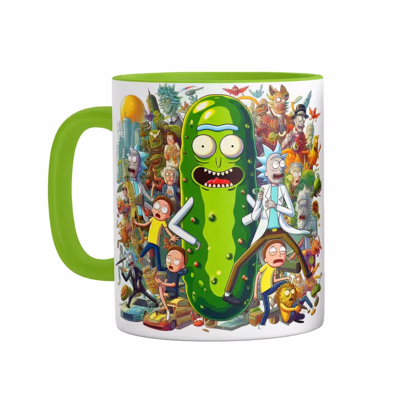 ماگ مدل Rick and Morty دسته رنگی کد 9185