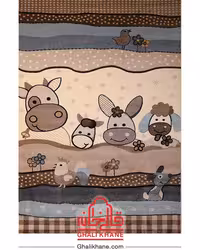 گلیم فرش ماشینی ساوین کد 4034 کرم