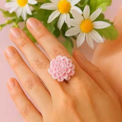 انگشتر خمیری گل لوتوس