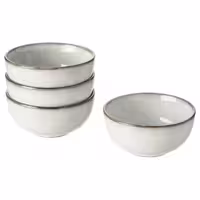 ست کاسه 4 عددی ایکیا مدل IKEA GLADELIG سایز 14 سانتی متری رنگ خاکستری روشن