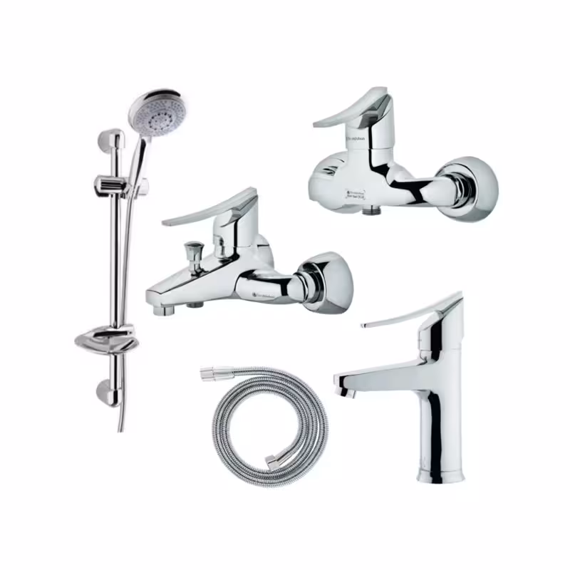 ست پنج تکه درخشان مدل لوکس (واگنر) کروم