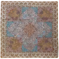 رومیزی مربع ترمه طرح چهل تکه کد TRM140