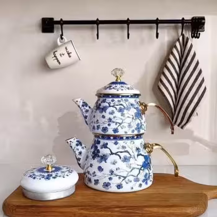 کتری و قوری لعابی ترکیه برند شاهین