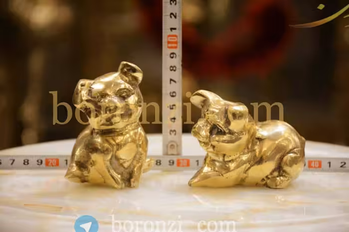 سگ برنزی سایز کوچک جفتی