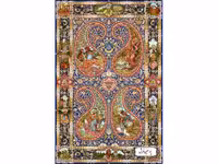 نخ و نقشه فرش زیرپایی طرح لیلی و مجنون - کد NZ2862