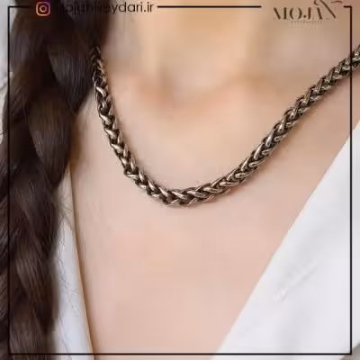 مشخصات و خرید زنجیر گندمی سیاه قلم مردانه6میل کد00114 موژان حیدری
