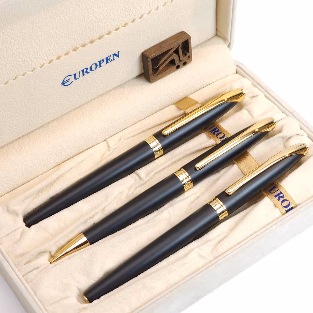 یوروپن رینگ مشکی طلایی EUROPEN Ring black/gold