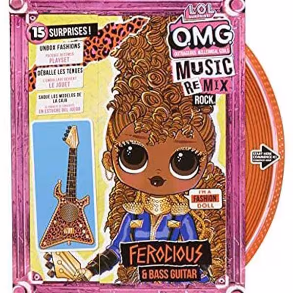 عروسک LOL Surprise سری OMG Remix مدل Ferocious & Bass Guitar