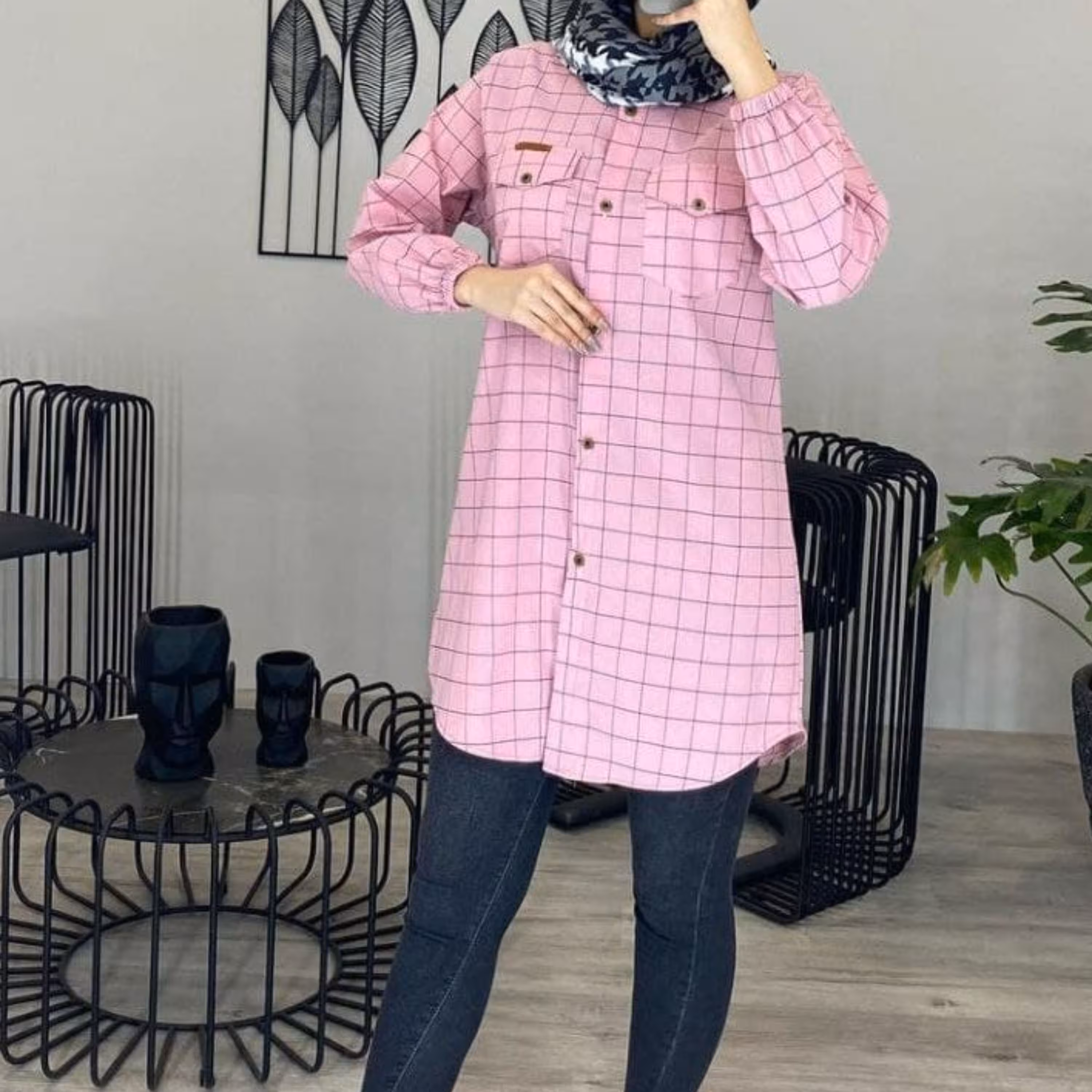 شومیز مانتویی کلاسیک شیک و ساده با رنگای قشنگ کتان کش بهاره