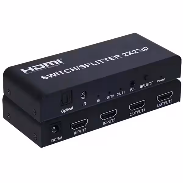اسپلیتر/سوئیچر HDMI 2×2 ورژن [email protected] کی نت مدل K-SWSP2022