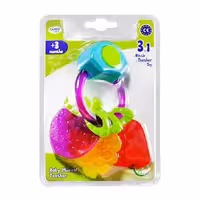 دندانگیر سیلیکونی موزیکال کودک طرح توت فرنگی