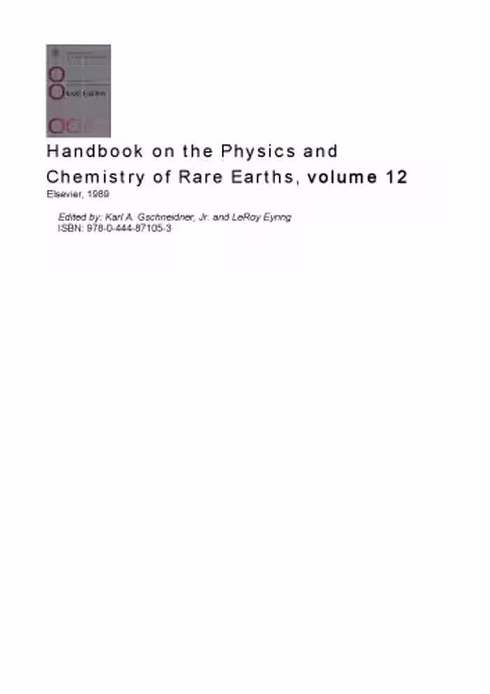 خرید و دانلود نسخه کامل کتاب Handbook on the Physics and Chemistry of Rare Earths