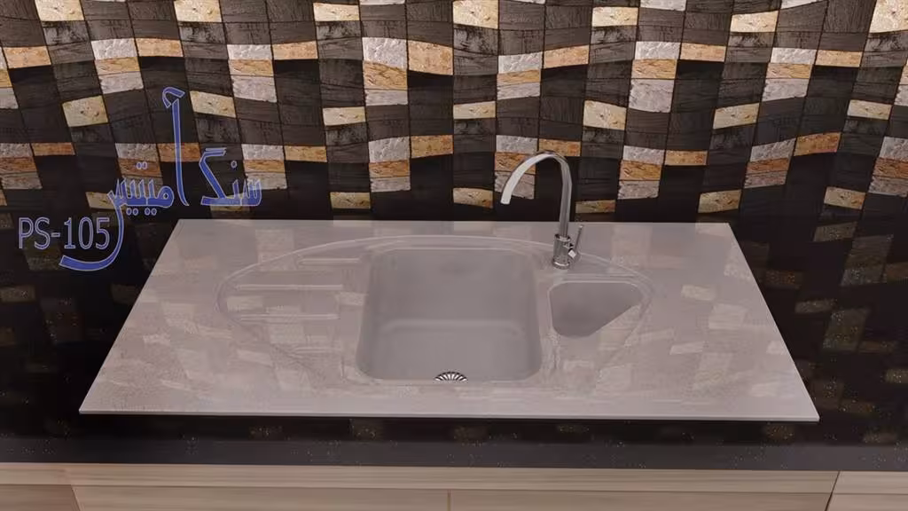 سینک کورین کرم شنی سایز 80 کد 105